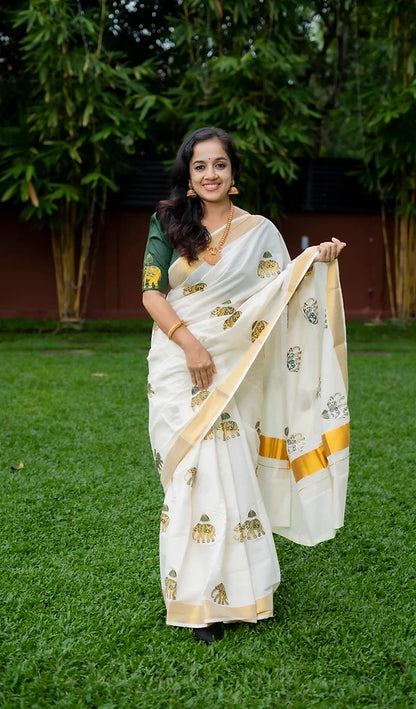 Anachandham Saree - Green