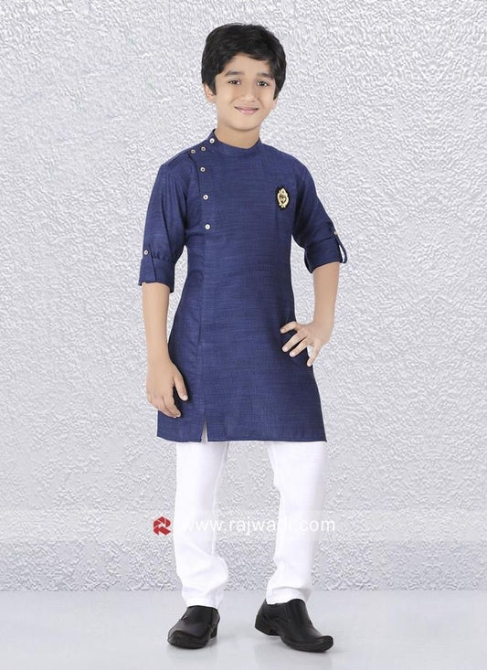 Dark Blue Kurta for kids party wear