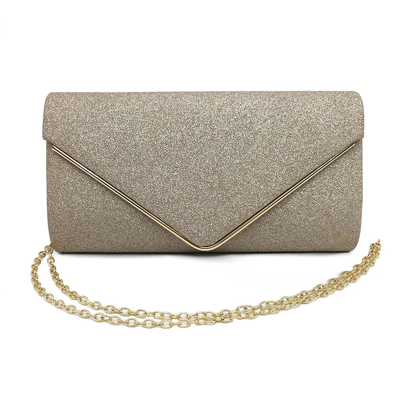 Fashion Glitter Women Bag Envelope Clutch Luxury Shiny Women Wedding Clutches Handbags Chain Shoulder Bag For Girl Bolsas