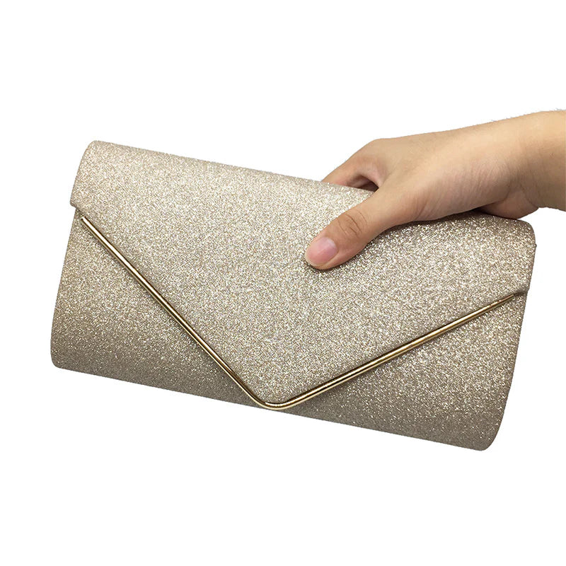 Fashion Glitter Women Bag Envelope Clutch Luxury Shiny Women Wedding Clutches Handbags Chain Shoulder Bag For Girl Bolsas