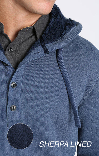 Ultra Soft Ribbed Hooded Henley