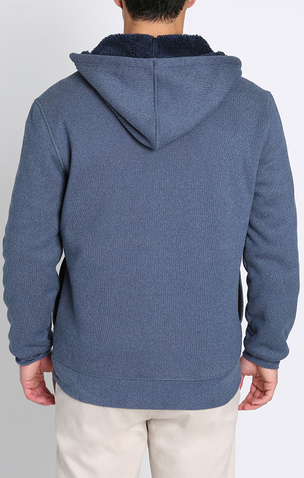 Ultra Soft Ribbed Hooded Henley