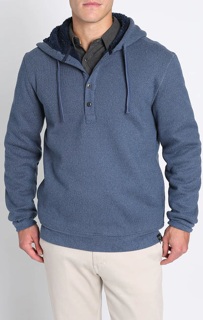 Ultra Soft Ribbed Hooded Henley