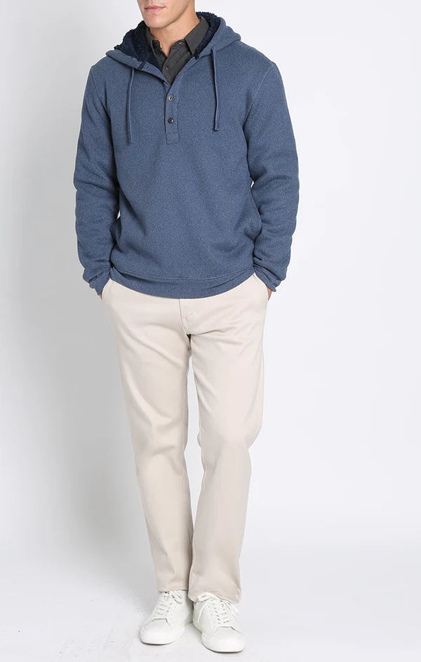 Ultra Soft Ribbed Hooded Henley