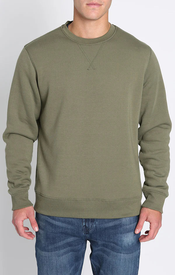 Sherpa Lined Soft Touch Fleece Crew neck