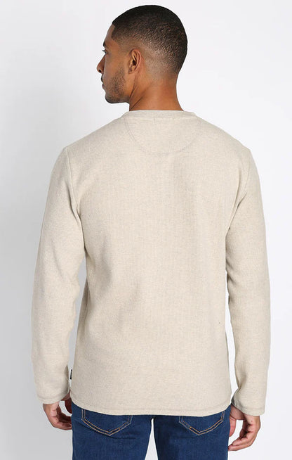 Brushed Waffle Long Sleeve Henley