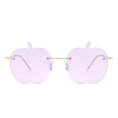 Zephyrus - Rimless Apple Shape Party Frameless Tinted Sunglasses