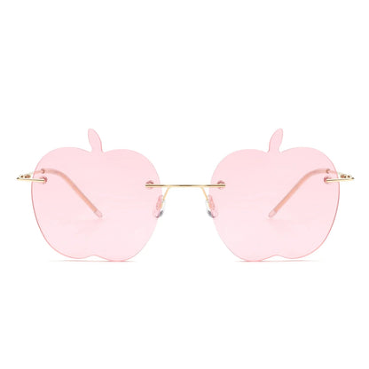 Zephyrus - Rimless Apple Shape Party Frameless Tinted Sunglasses