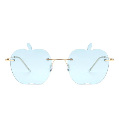 Zephyrus - Rimless Apple Shape Party Frameless Tinted Sunglasses