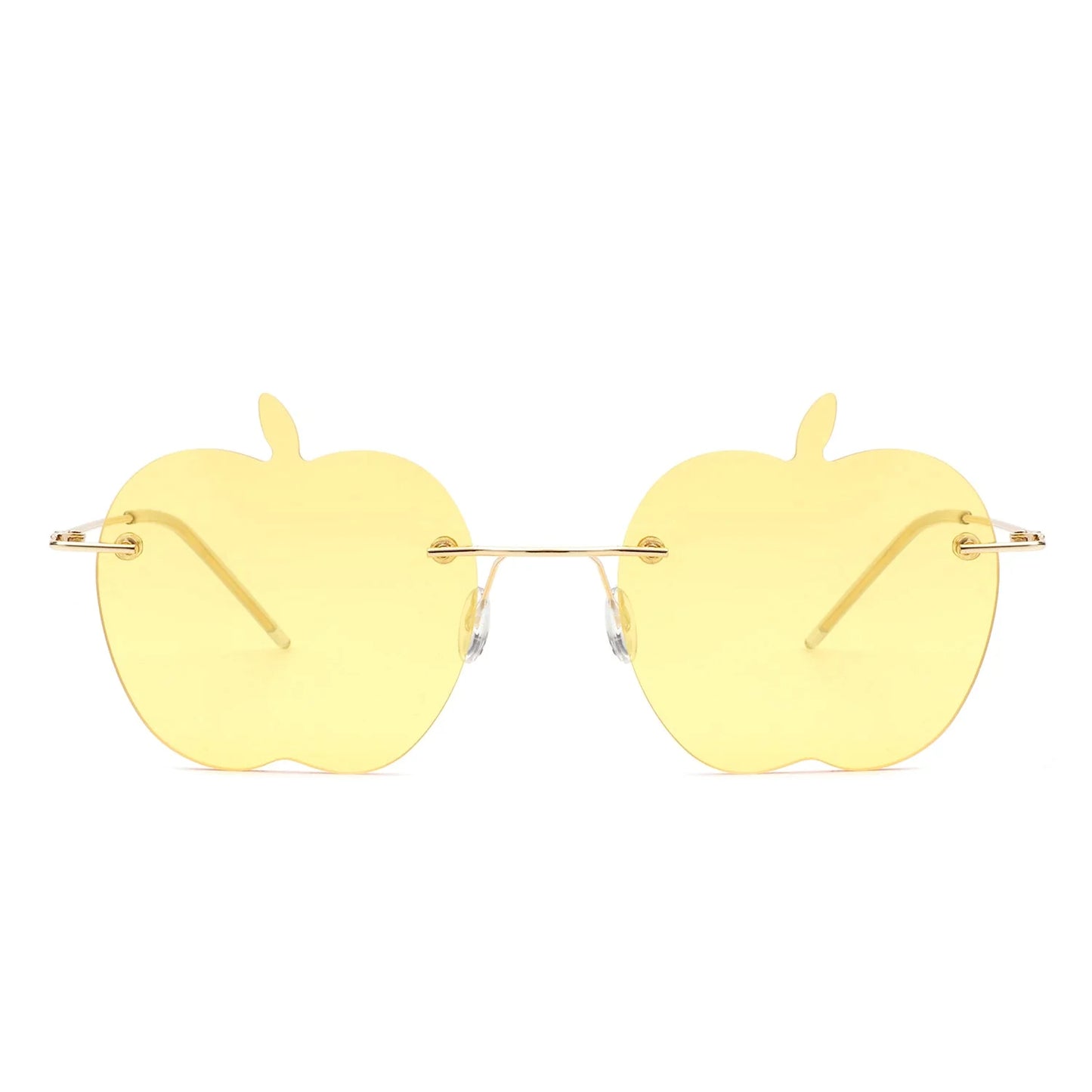 Zephyrus - Rimless Apple Shape Party Frameless Tinted Sunglasses