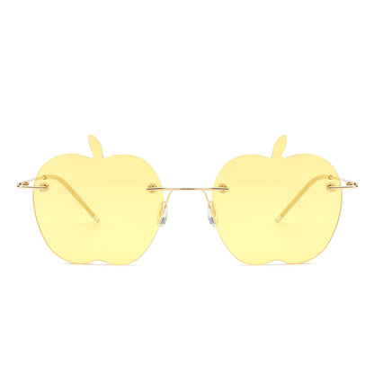 Zephyrus - Rimless Apple Shape Party Frameless Tinted Sunglasses