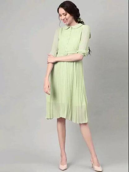 Midi summer shirt dress with pockets women