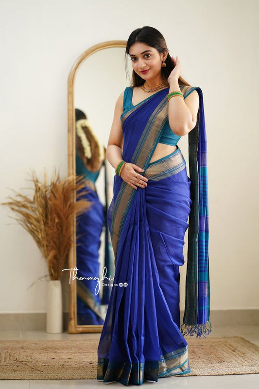 Women's Kanjeevaram Silk Saree Silk Saree With Blouse Piece