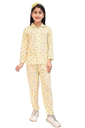 Kids Nightwear Set Combo | Cotton | Sleepwear for Boys and Girls | Soft | Comfortable | Stylish Prints | Combo Pack of 2