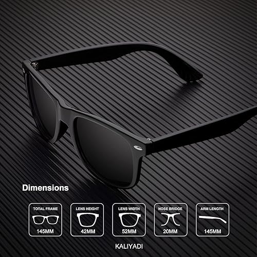 KALIYADI Polarized Sunglasses for Men and Women Semi-Rimless Frame Driving Sun glasses UV Blocking