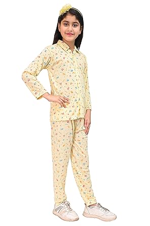 Kids Nightwear Set Combo | Cotton | Sleepwear for Boys and Girls | Soft | Comfortable | Stylish Prints | Combo Pack of 2