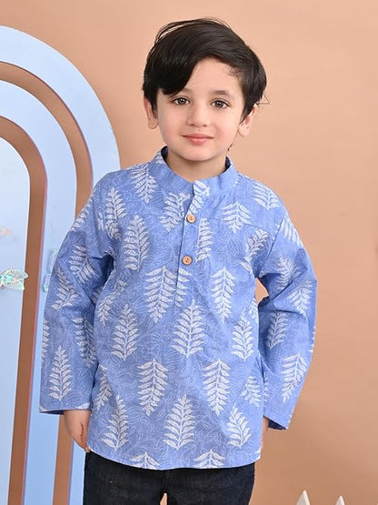 superminis Baby Boys Cotton Printed Kurta Shirt