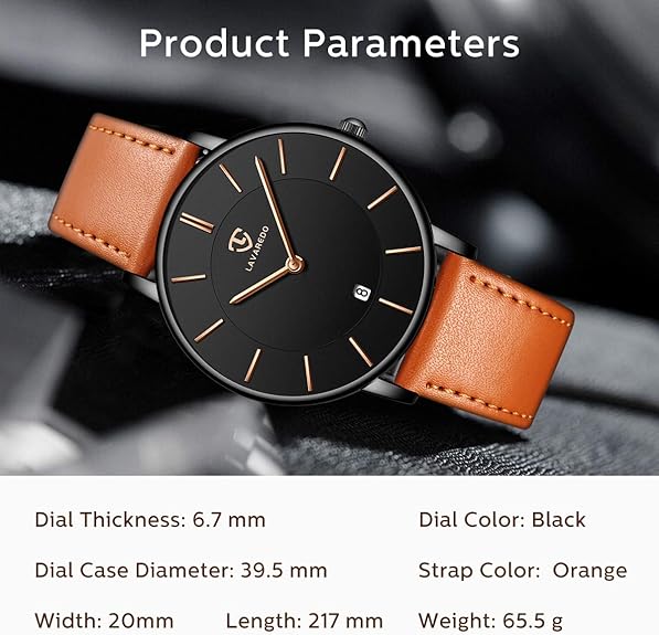 BEN NEVIS Watch, Men's Watch, Minimalist Fashion Simple Wrist Watch Analog Date with Leather Strap