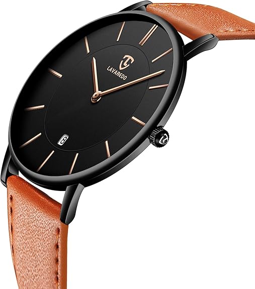 BEN NEVIS Watch, Men's Watch, Minimalist Fashion Simple Wrist Watch Analog Date with Leather Strap