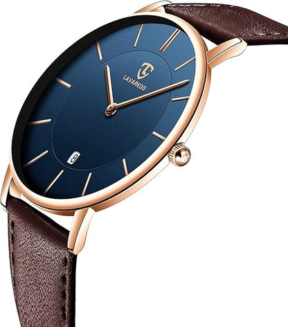 BEN NEVIS Watch, Men's Watch, Minimalist Fashion Simple Wrist Watch Analog Date with Leather Strap