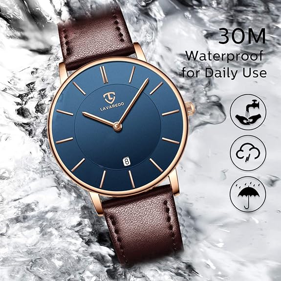 BEN NEVIS Watch, Men's Watch, Minimalist Fashion Simple Wrist Watch Analog Date with Leather Strap