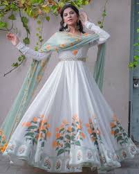 Anarkali White Dress