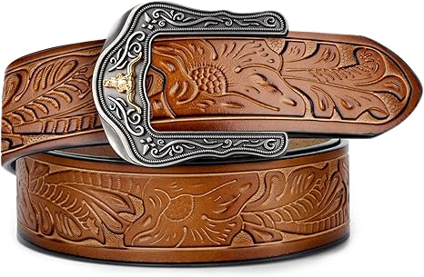 Western Leather Ratchet Belt for Men and Women Classic Design for Casual Wear and Jeans