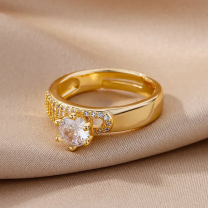 Golden Diamond Ring for Women, Women's Ring Collection