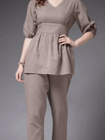 Cotton Embroidered Top & Pant