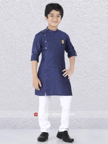 Dark Blue Kurta for kids party wear