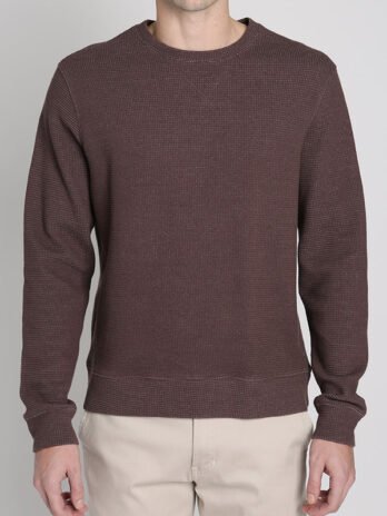 Double face Mesh Crew neck Pullover