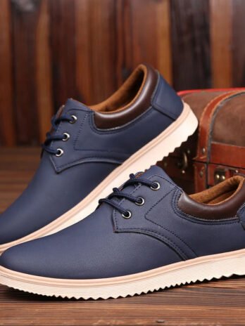 Waterproof and non-slip big head leather shoes