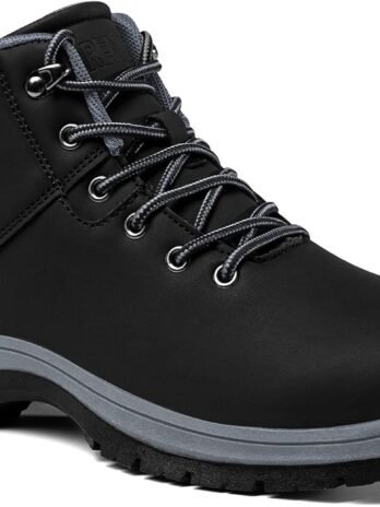 Lightweight Water Resistant Hiking Boots for Men | Mid Ankle Work Casual Trekking Outdoor Shoes