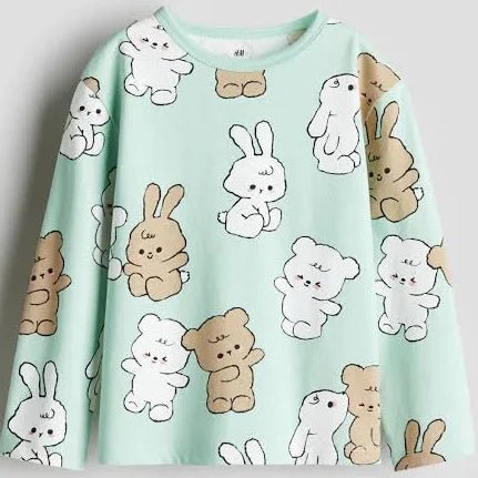 Printed cotton top cartoon